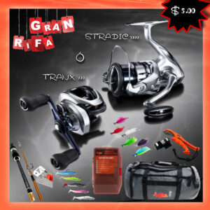 Rifa 43 Gran Especial Combo de Spinning ó Casting, Señuelos y Accesorios de pesca.